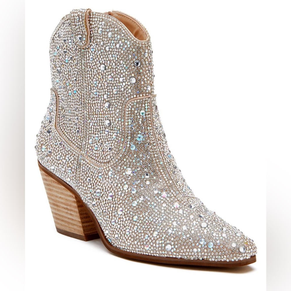 Matisse Clear Rhinestone Harlow Ankle Boot